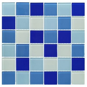 Glazed Mosaic Tile 48MMX48MM Phthalo