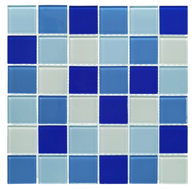 Glazed Mosaic Tile 48MMX48MM Phthalo