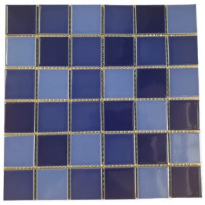 Mix Blue Porcelain Mosaic Tile 300x300mm